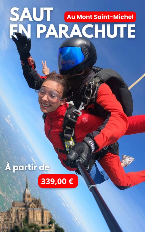 Banni&egrave;re Saut en parachute au Mont-Saint-Michel