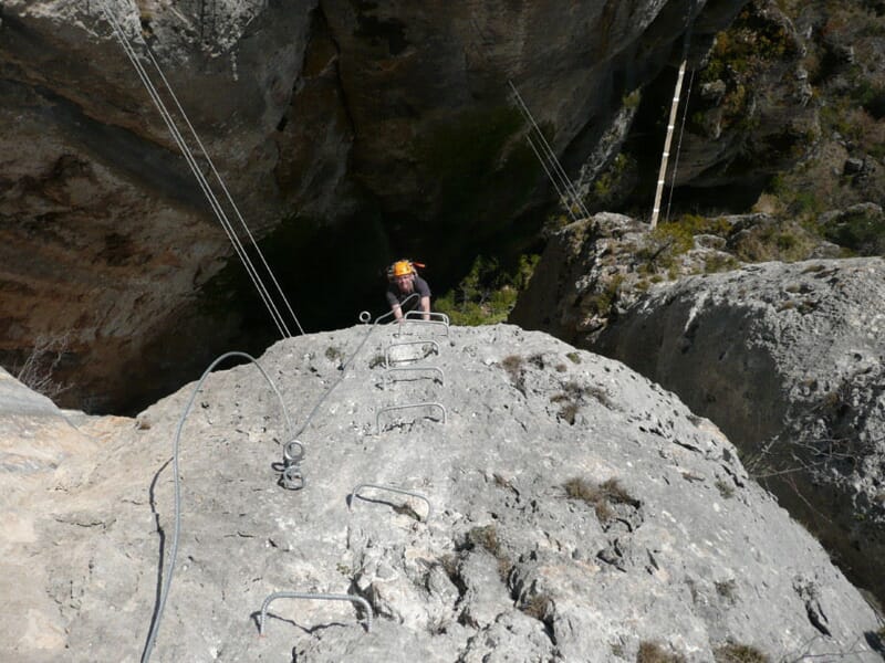 Via Ferrata dans le Parc national des Cévennes près de Millau