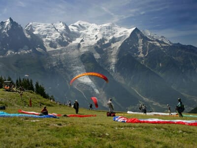 Baptême de Parapente à Chamonix - Survol des glaciers près du Mont Blanc