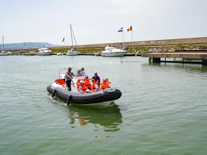 départ du port de Deauville pour une balade nautique en zodiac