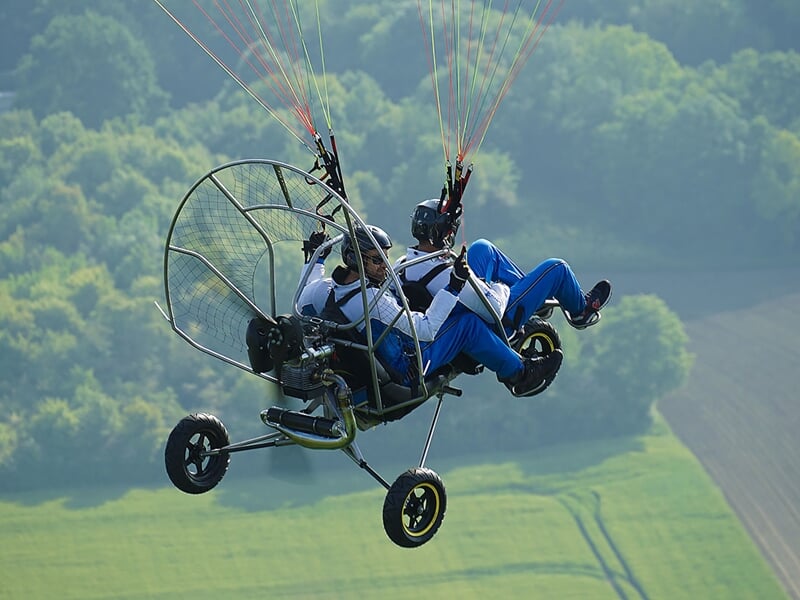 Un vol en tandem paramoteur