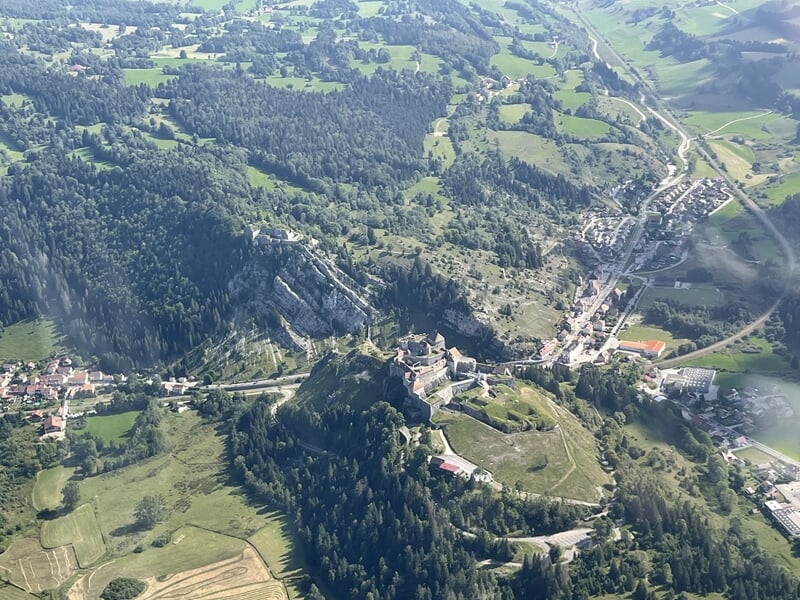 La citadelle de Besançon vue du ciel