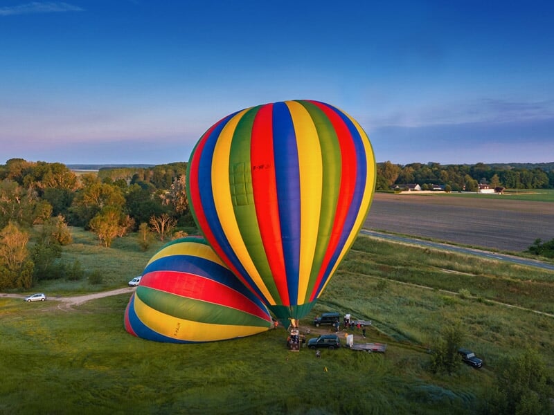 Gonflage des ballons à air chaud