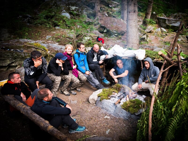 petit déjeuner sauvage au bivouac