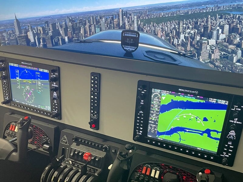 Le simulateur de Cessna 172 au-dessus de New York