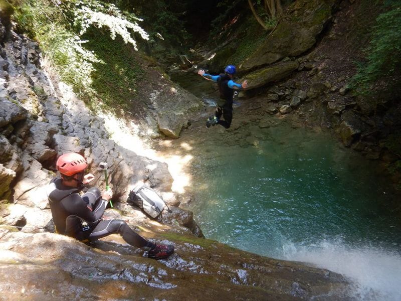 Canyoning sportif au Canyon du Pont du Diable - Bellecombe-en-Bauges