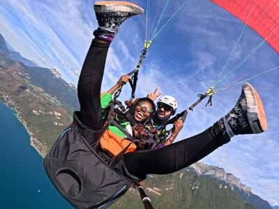 Baptême de Parapente à Annecy au Col de la Forclaz