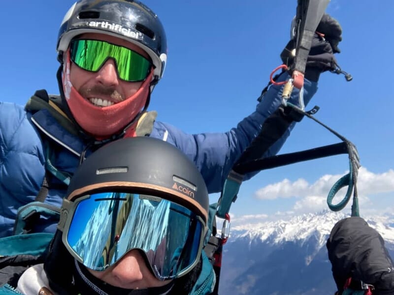 Baptême en Parapente à Ski près de Grenoble - Station du Corbier