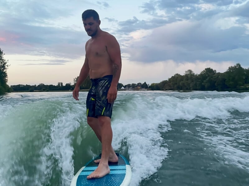 wakesurfer près de chalon sur saône