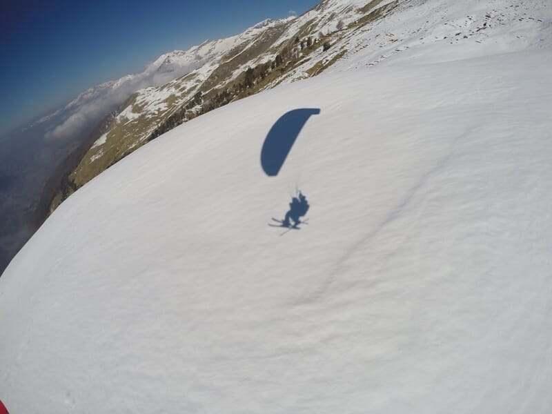 Baptême de Parapente à Ski à Orcières Merlette