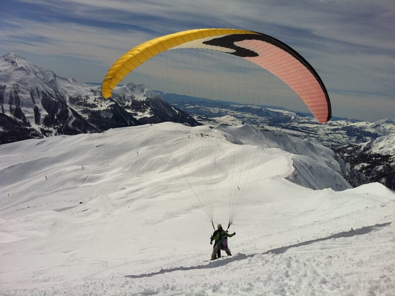 Baptême de Parapente à Ski à Orcières Merlette