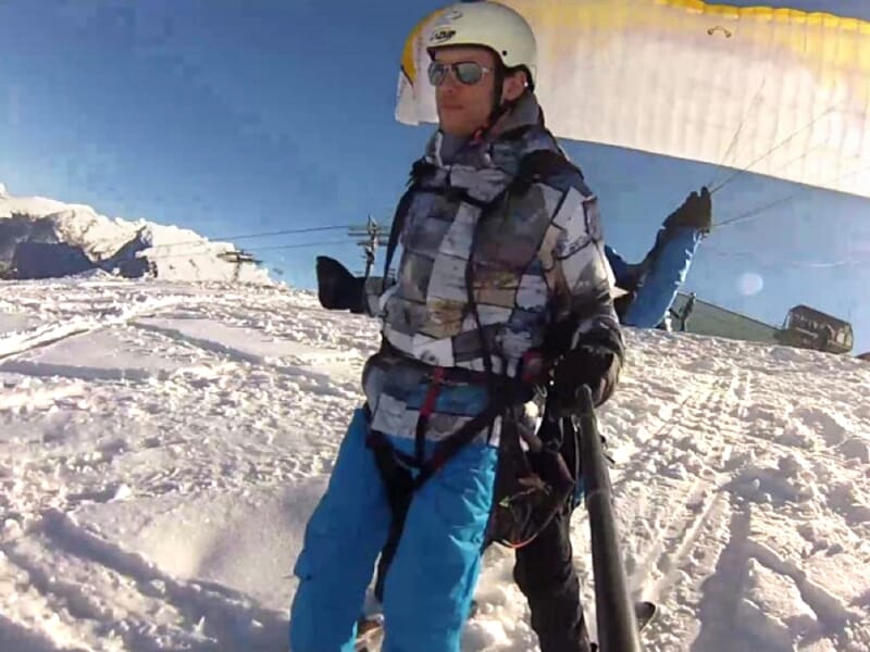 Baptême en Parapente à Ski près de Thonon-les-Bains
