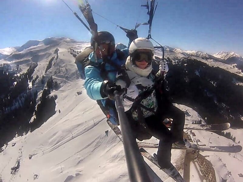 Baptême en Parapente à Ski près de Thonon-les-Bains