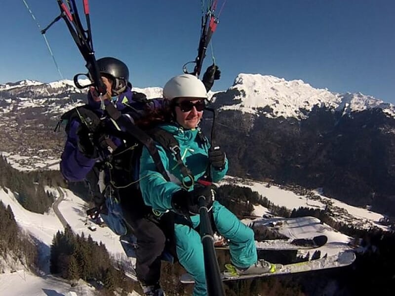Baptême en Parapente à Ski près de Thonon-les-Bains