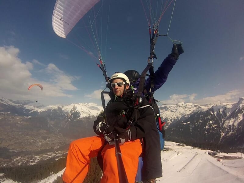 Baptême en Parapente à Ski près de Thonon-les-Bains