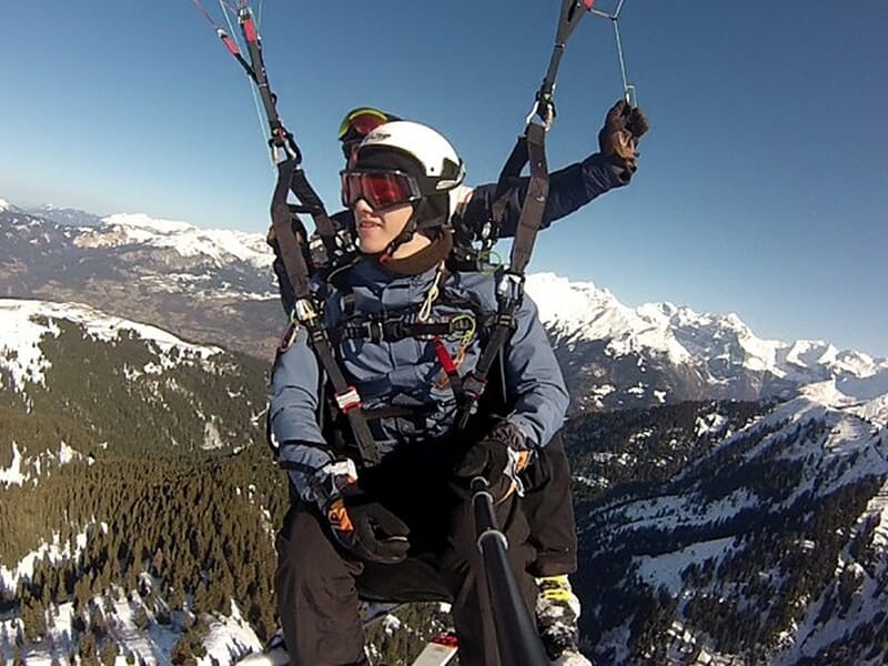 Baptême en Parapente à Ski près de Thonon-les-Bains