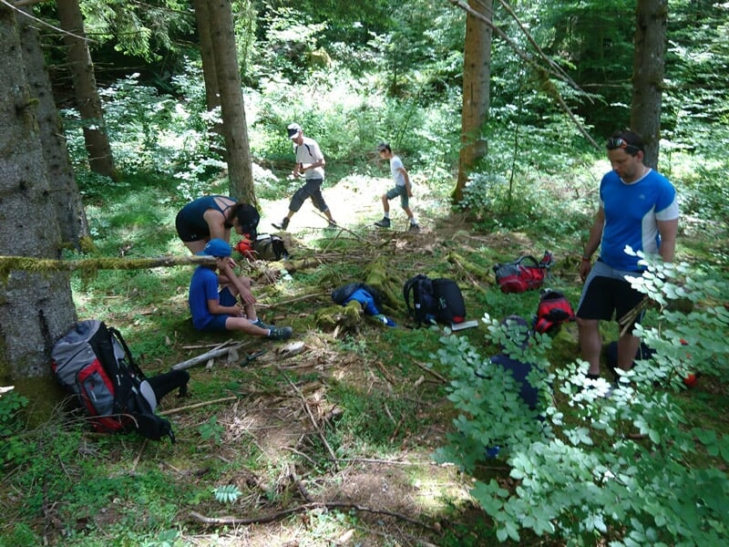 mise en place du campement