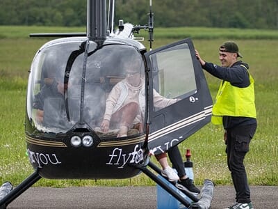 Baptêm en Hélicoptère près de Vallon-Pont-d'Arc