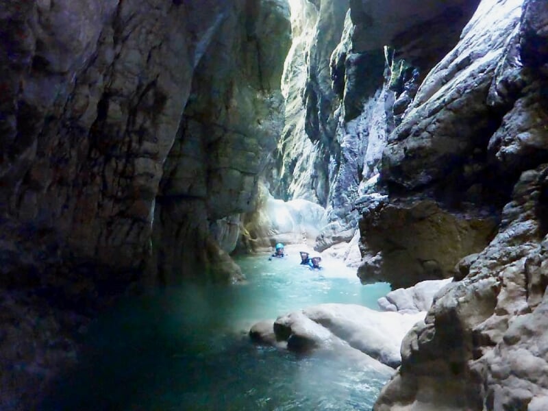 vue intérieure du canyon du pont du diable