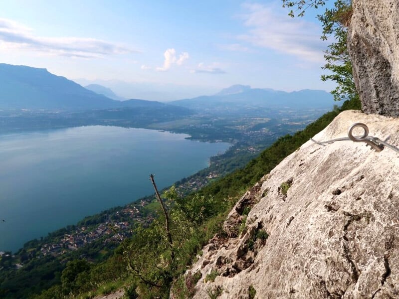 Belle vue sur le Lac du Bourget durant le parcours