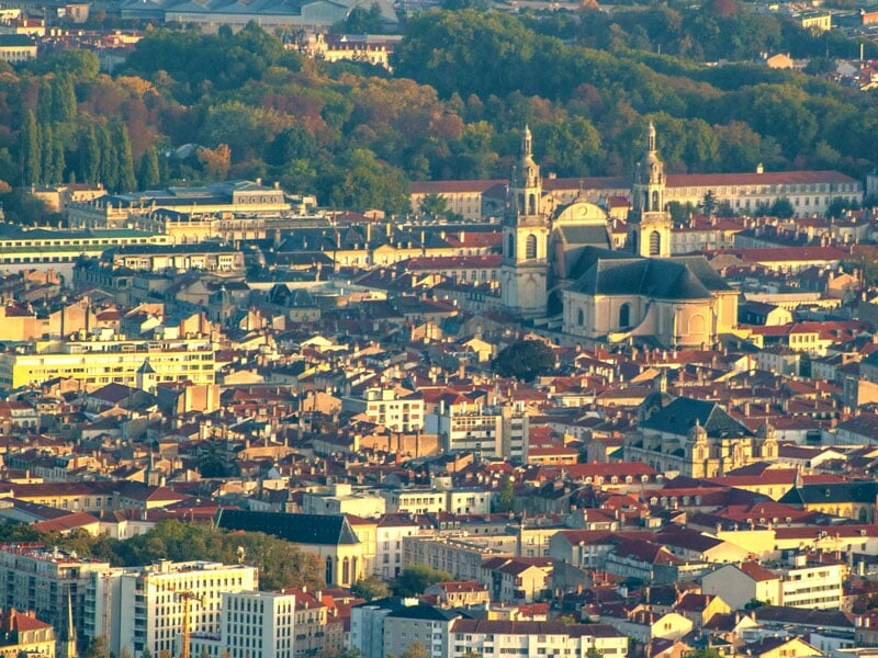 La Cathédrale de Nancy vue depuis la montgolfière