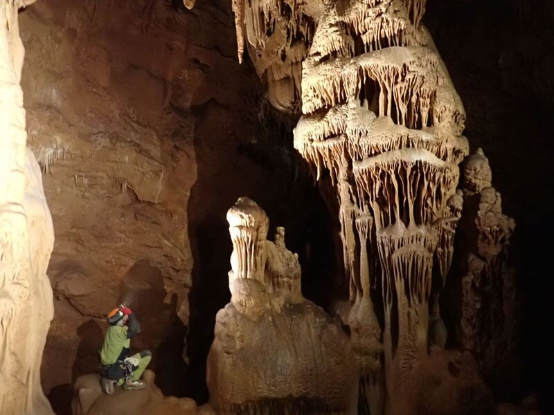 les concrétions naturelles de la Grotte de Cristal