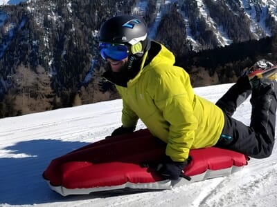 Descente de Piste en Airboard sur Neige - Station de Val Cenis