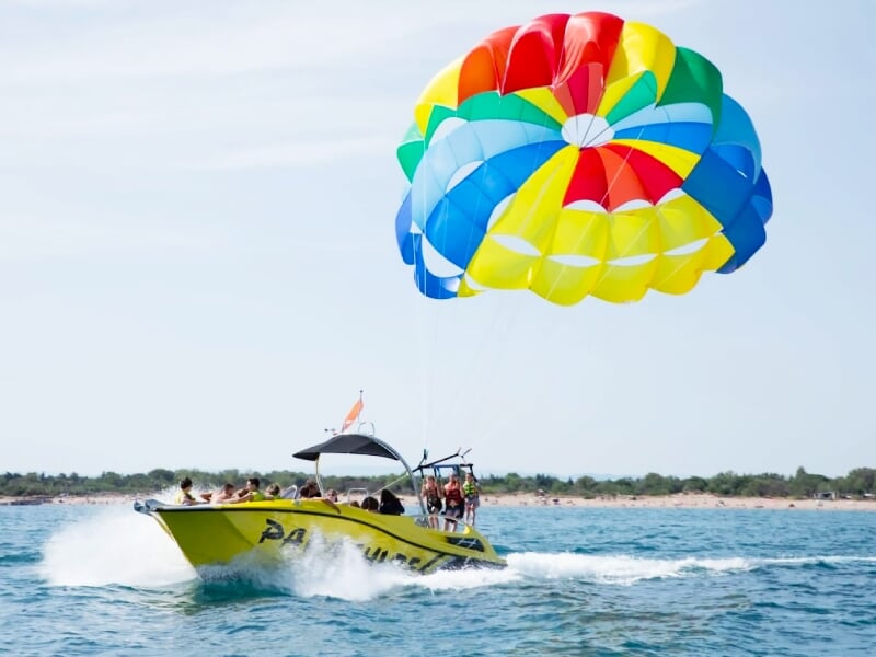 parachute ascensionnel multicolore