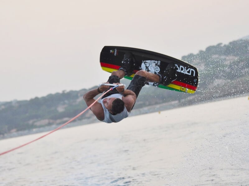wakeboarder à portiragnes plage