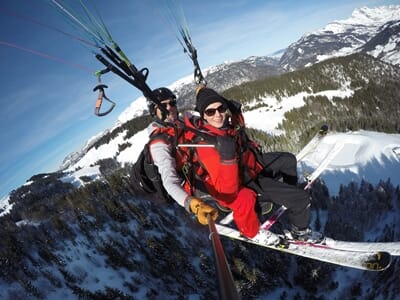 coffret cadeau 100% Parapente Baptême en Parapente à Ski à La Clusaz
