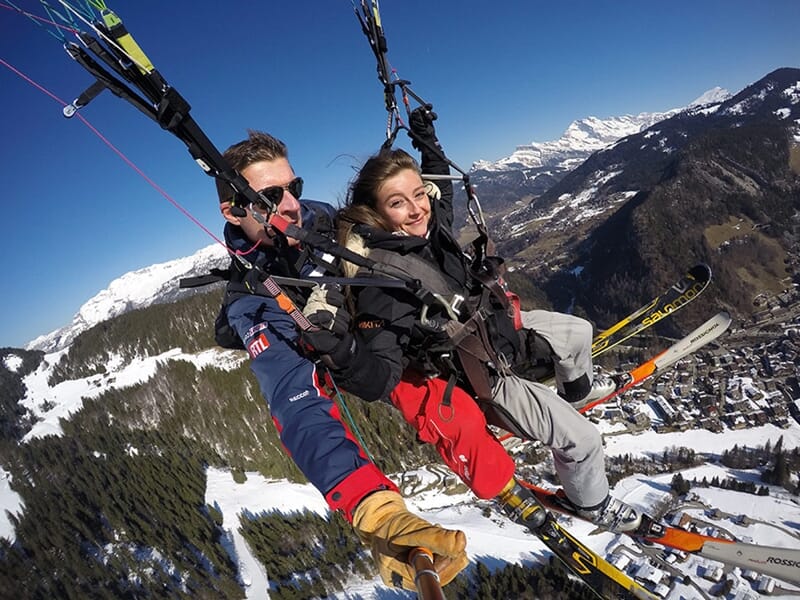 Baptême de Parapente à Annecy au col de la Forclaz