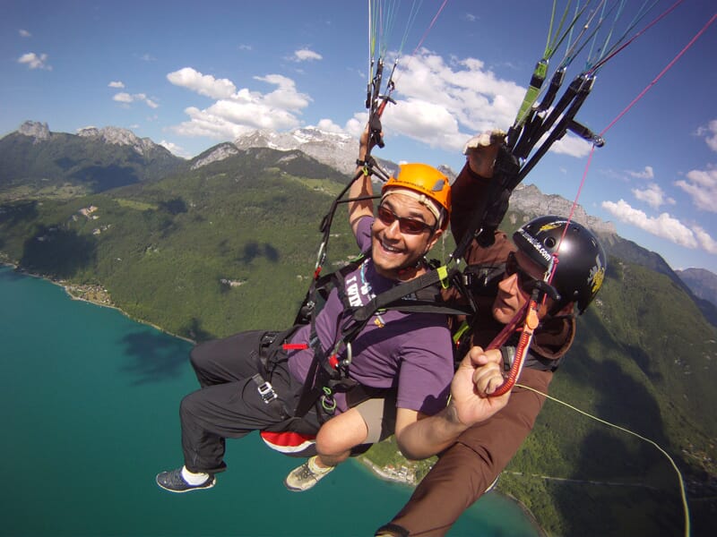 Baptême de Parapente à Annecy au Col de la Forclaz