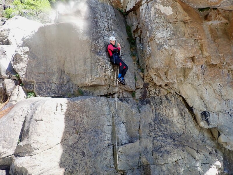 descente en rappel au canyon du chassezac