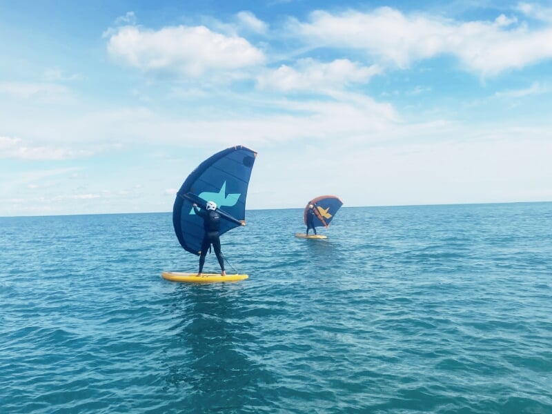 wingsurfers en mer à palavas