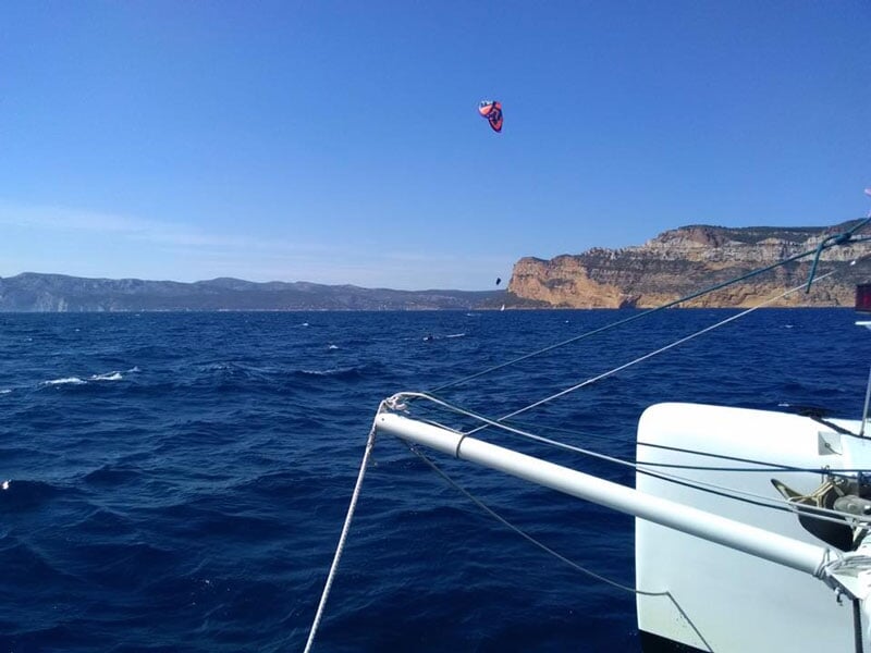 observation des élèves de kitesurf