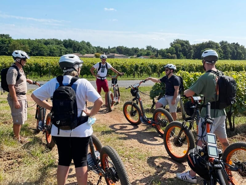 découverte des vignobles de sauternes en trottinette