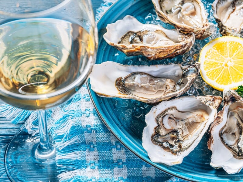 dégustation d'huîtres et de vin blanc à ronce-les-bains