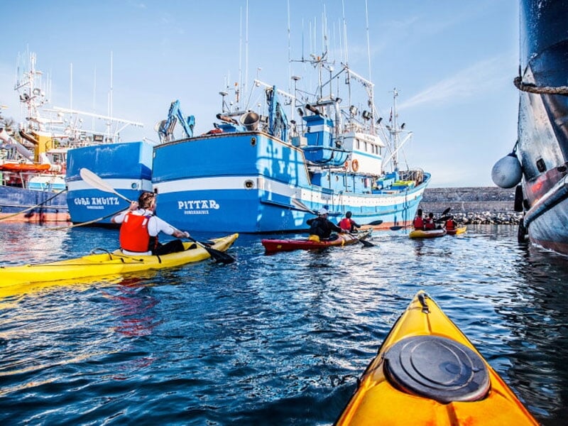 randonnée nautique dans le port de pêche de Fontarrabie