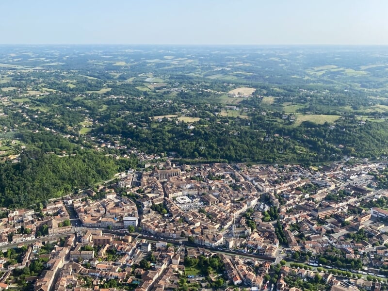 vue panoramique aérienne près de montauban