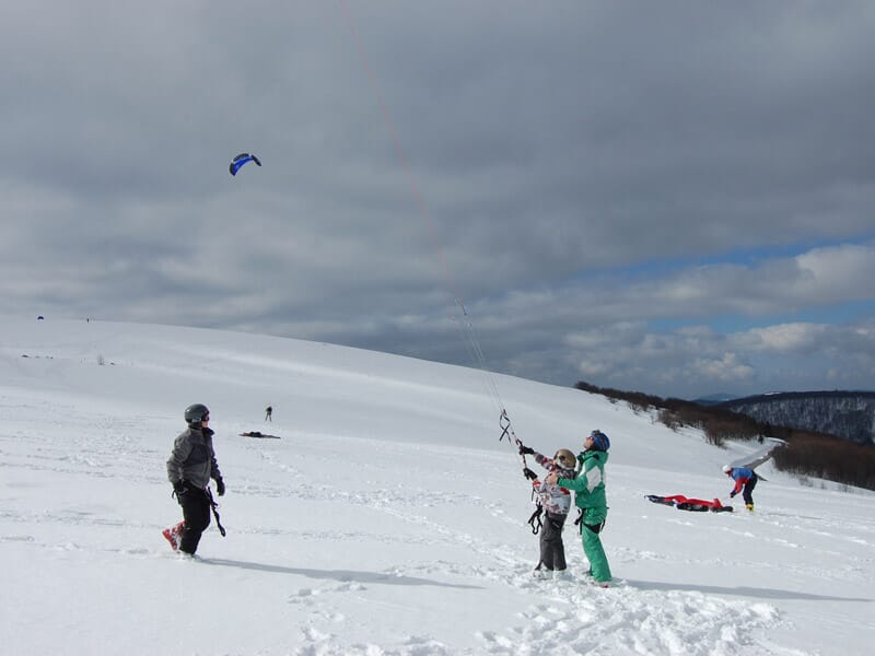 Stage de snowkite dans le massif des Vosges