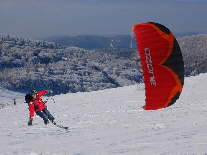 Stage de snowkite dans le massif des Vosges