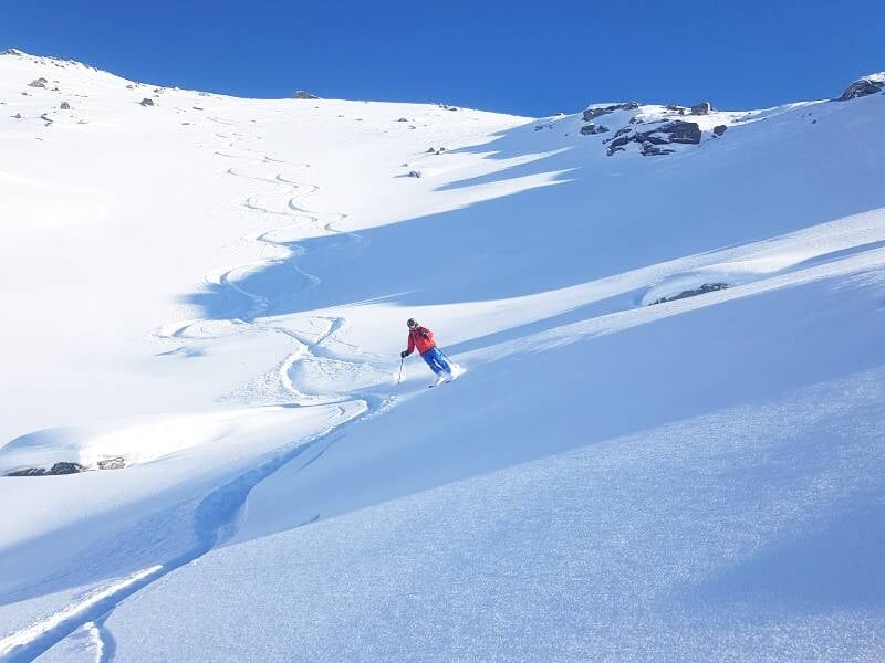 journée de pratique du hors-piste sur le massif de la vanoise et à gébroulaz