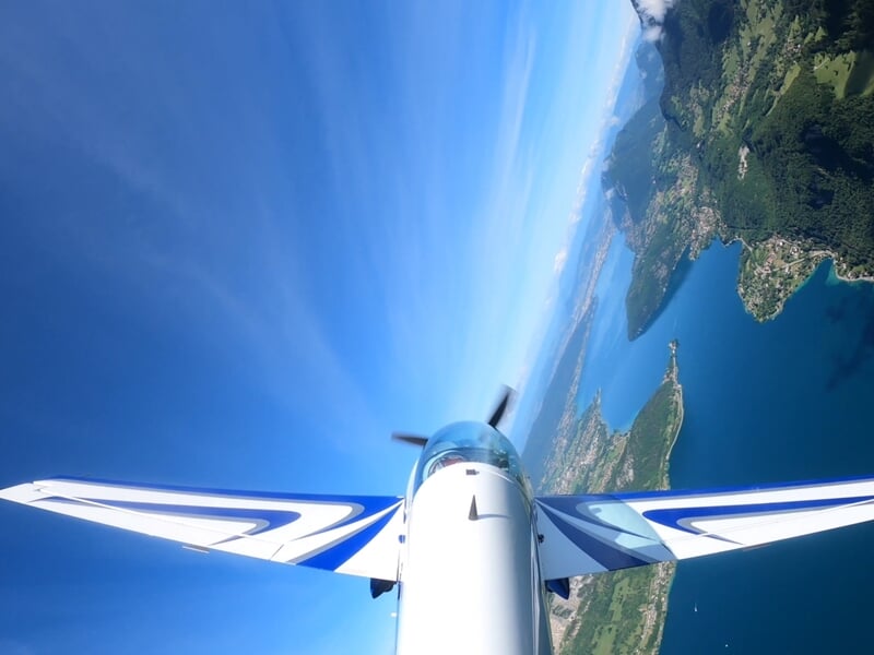 Vue depuis avion de voltige annecy