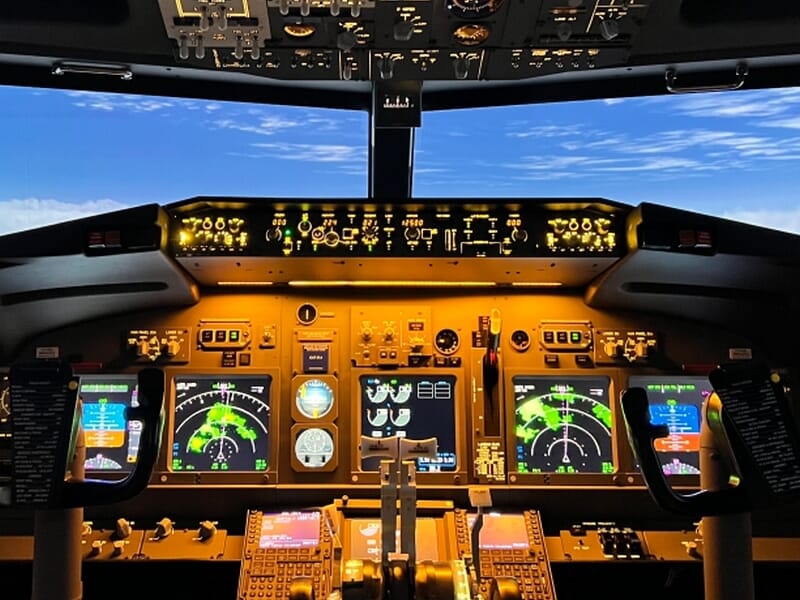 aperçu d'un simulateur de vol Boeing 737