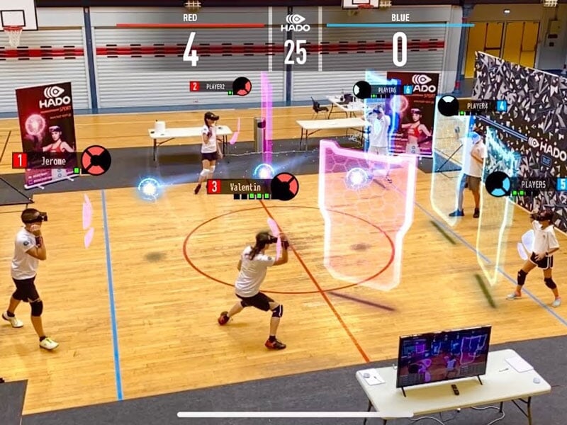 partie de Hado en réalité virtuelle