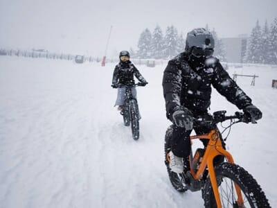 Randonnée en Vélo Electrique sur Neige au Domaine des 2 Alpes
