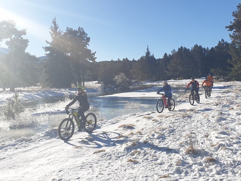 randonnée en fatbike sur neige