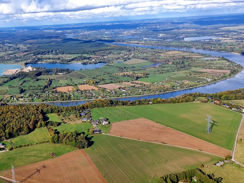 vue panoramique sur les boucles de seine et les paysages de seine-maritime