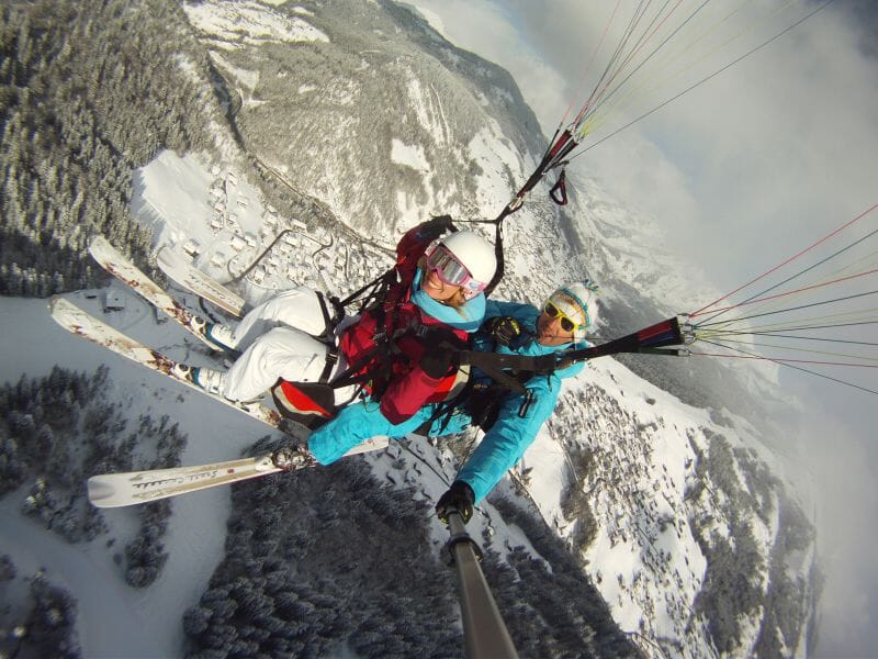Baptême Parapente à Ski à Courchevel