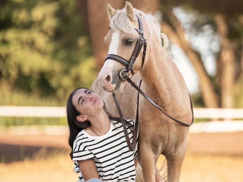 Jeune femme et cheval à la campagne